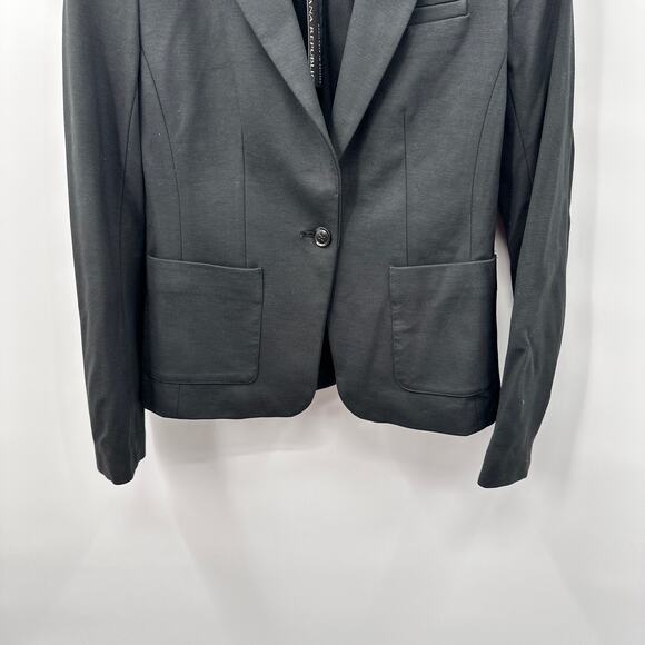 BANANA REPUBLIC NWT Classic Varsity Stripe Blazer in Black // 0 - Picture 5 of 8